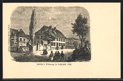 Künstler-AK Volkstädt, Schillers Wohnung
