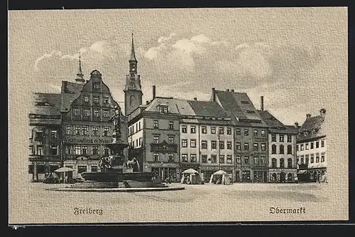 AK Freiberg, Partie am Obermarkt