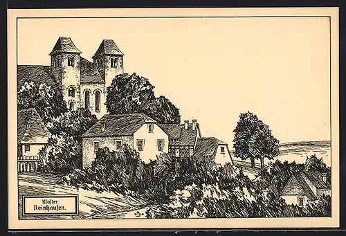Künstler-AK Reinhausen, Kloster am Berg