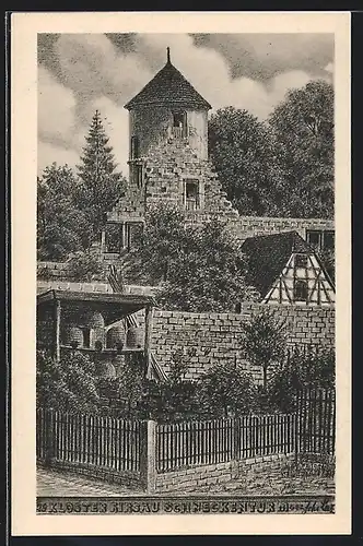 Künstler-AK sign. Johannes Luz: Hirsau, Kloster Schneckenturm
