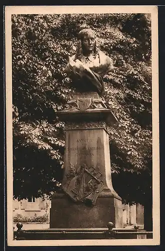 AK Meersburg am Bodensee, Denkmal der Dichterin Annette von Droste-Hülshoff