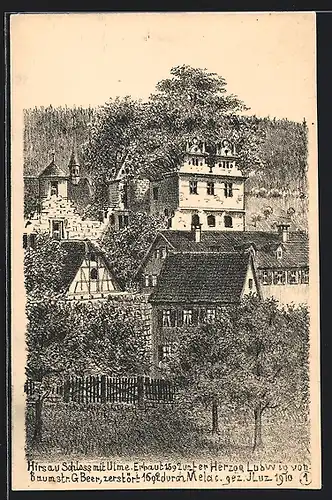 AK Hirsau, Schloss mit Ulme