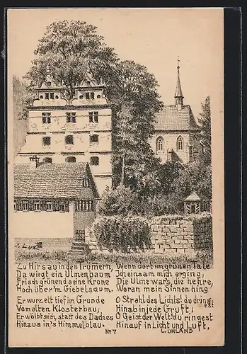 Künstler-AK sign. Johannes Luz: Hirsau, Partie vom Kloster