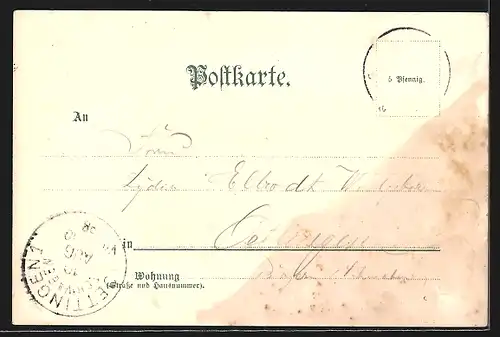 Künstler-AK Carl Münch: Mainz, Ortsansicht mit Uferpartie, Dampfer