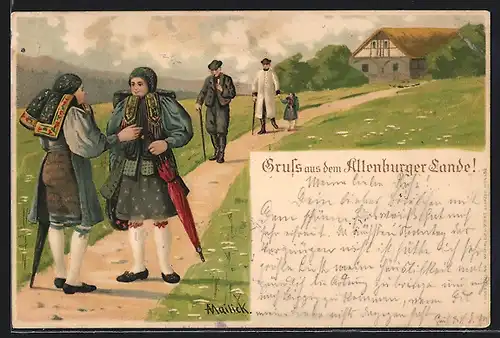 Künstler-AK Alfred Mailick: Altenburg, Altenburger in Tracht