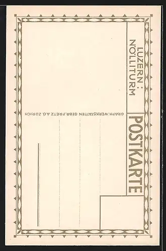 Künstler-AK Ernst E. Schlatter: Luzern, Partie am Nölliturm