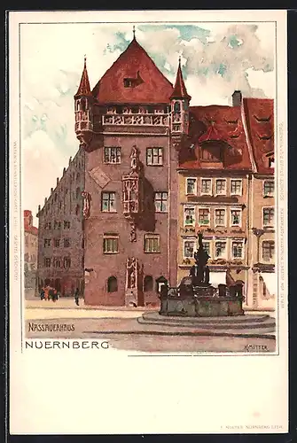 Künstler-AK K. Mutter: Nürnberg, Nassauertor