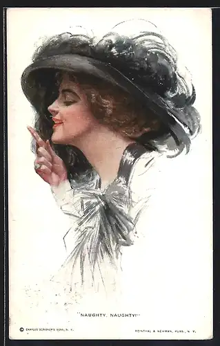Künstler-AK Harrison Fisher: Naughty, naughty!