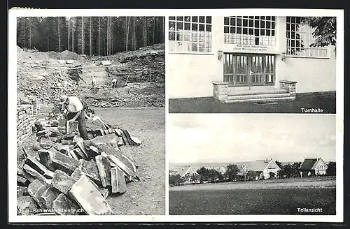 AK Liekwegen, Kohlensandsteinbruch, Turnhalle, Teilansicht