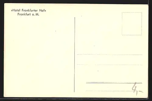 AK Frankfurt a. M., Hotel Frankfurter Hof, Innenansicht