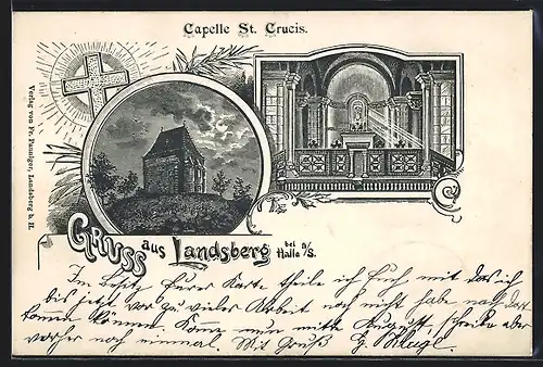 Lithographie Landsberg, Capelle St. Crucis
