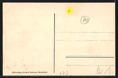 Künstler-AK Meuselwitz, Bismarckschacht, Ansicht auf Brikett