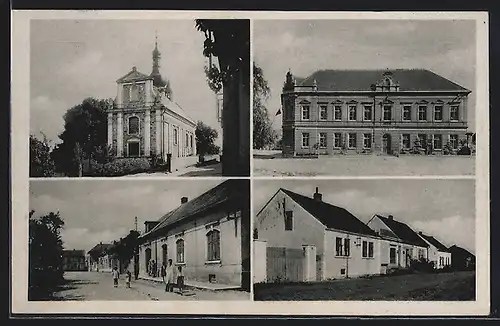 AK Weiden überm Walde, Kirche, Strassenpartie, Rathaus