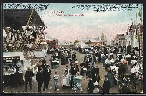 AK Leipzig, AK-Verkauf auf dem neuen Messplatz, Schiffsschaukel