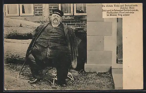 AK Übergewichtiger Meister Feig aus Kellenhusen