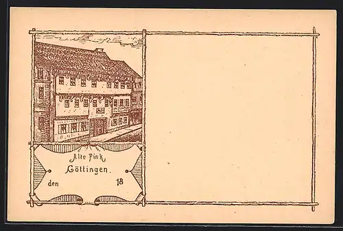 AK Göttingen, Alte Fink, Neudruck der ersten Ansichtspostkarten der Welt von 1872, Neudruck 20 jähriges Jubiläum