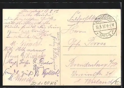 AK Königsberg i. Pr., Lindenmarkt mit Synagoge und Vergolderei