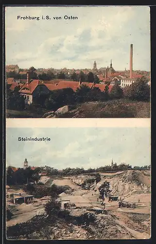 AK Frohburg i. S., Teilansicht von Osten, Steinindustrie