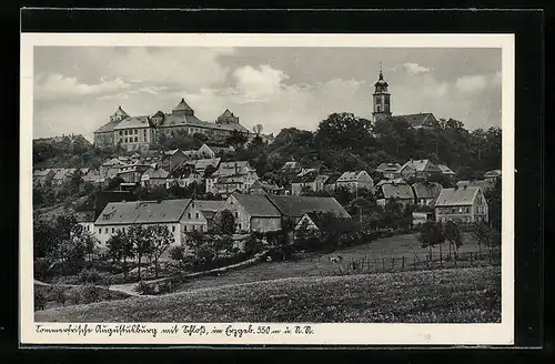 AK Augustusburg im Erzgeb., Gesamtansicht mit dem Schloss