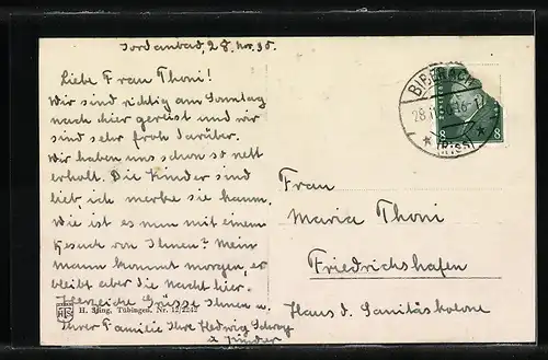 AK Biberach a. d. Riss, Jordanbad Kneipp`sche Kuranstalt