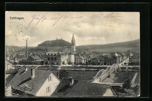 AK Tuttlingen, Ortsansicht, Partie an der Brücke