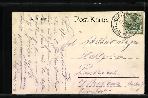 AK Tuttlingen, Ortsansicht, Partie an der Brücke