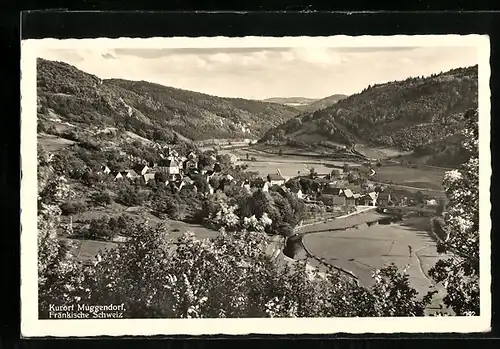 AK Muggendorf in der Fränk. Schweiz, Gesamtansicht mit Talpanorama