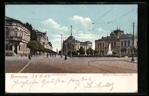 AK Bamberg, auf dem Schönleinsplatz