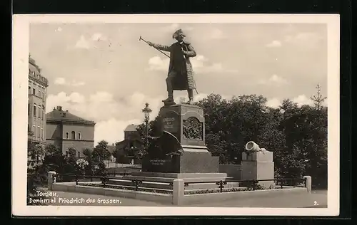 AK Torgau, Denkmal Friedrich des Grossen