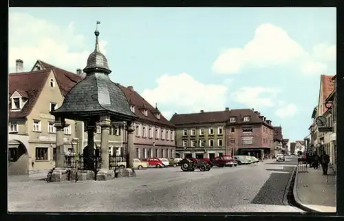 AK Höchstadt a. Aisch, Denkmal auf dem Marktplatz