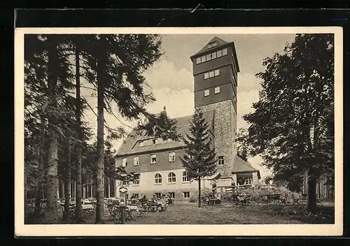 AK Oberwiesenthal, Unterkunftshaus auf dem Bärenstein