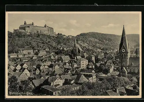 AK Kulmbach, Teilansicht mit Plassenburg