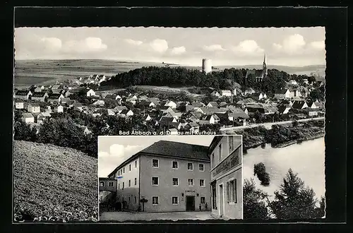 AK Bad Abbach a. d. Donau, Teilansicht mit Kurhaus