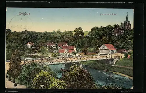 AK Zwickau, an der Paradiesbrücke