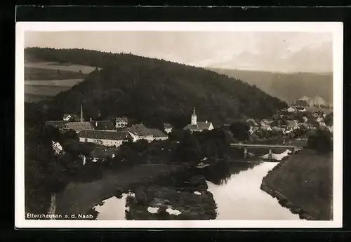 AK Etterzhausen a. d. Naab, Gesamtansicht mit Kirche und Brücke