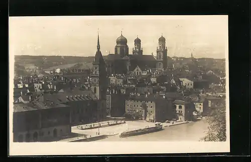 AK Passau, Gesamtansicht mit Stadtkirche