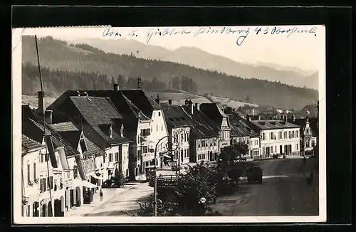 AK Kindberg i. d. Stmk., auf dem Stadtplatz