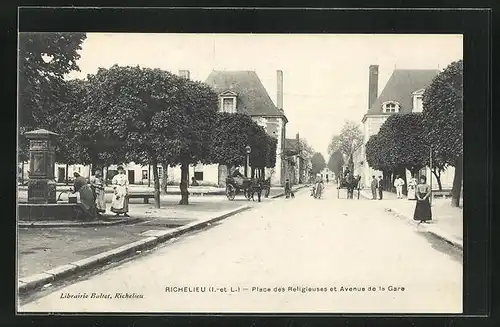 AK Richelieu, Place des Religieuses et Avenue de la Gare