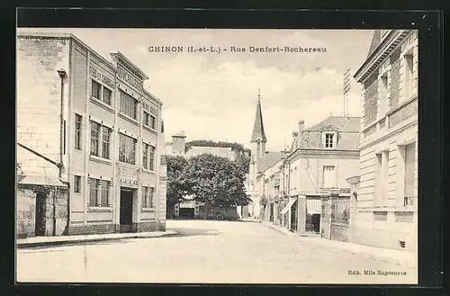 AK Chinon, Rue Denfert-Rochereau