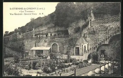 AK St. Etienne-de-Chigny, Les Terrasse, Vue Generale