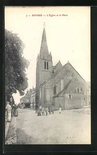 AK Esvres, L`Eglise et la Place