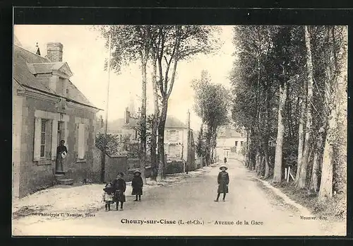 AK Chouzy sur Cisse, Avenue de la Gare