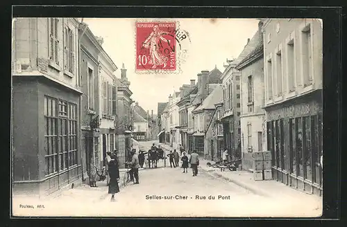 AK Selles-sur-Cher, Rue du Pont