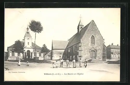 AK Villiers, la Mairie et l'Eglise