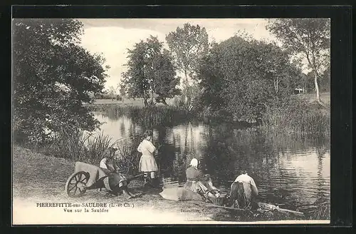 AK Pierrefitte-sur-Sauldre, Vue sur la Sauldre