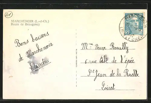 AK Marchenoir, Route de Beaugency