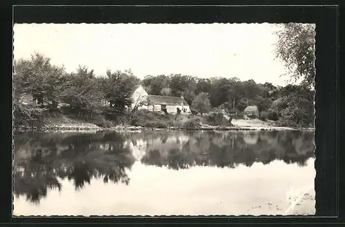 AK Langon, Riviére Le Cher, le Moulin