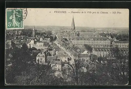 AK Vendome, Panorama de la Ville pris du Chateau