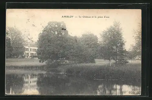 AK Ambloy, le Chateau et la piéce d'eau
