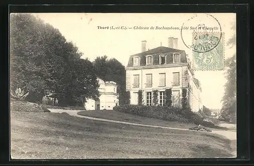 AK Thoré, Château de Rochambeau, côté Sud et Chapelle